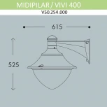 Настенный светильник уличный Fumagalli Vivi V50.254.000.AXH27 (220V, IP65)
