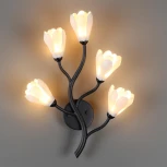 Бра Odeon Light Gardi 5090/5W черный матовый/белый/фарфор G4 LED 5*5W (220V, цветы)