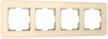 Рамка на 4 поста Elite (айвори, стекло) Werkel W0042443 (a057885)