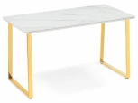 Керамический стол Селена 180 (Селена 2 180х90х77 белый мрамор / золото) Notta арт.572189