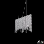 Подвесная люстра светодиодная APL LED Sicilia SH06.70.B.Ni.4000 (220V, хрусталь, на тросе)