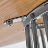 Стол Liverpool диам.110см, орех с хромированными ножками Bradex Home FR 0318