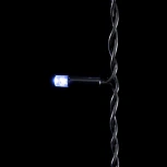 Гирлянда Бахрома с Колпачком 3,1 x 0,5 м Синяя с Мерцанием Белого Диода 220В, 120 LED, Провод Черный ПВХ, IP65