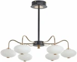 Потолочная люстра светодиодная на штанге Arte Milano Neapol-73908 273908/6 BK/GD (220V)