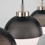 Подвесной светильник Eurosvet Nocciola 50106/3 античная бронза/черный (220V, на проводе, шарики)