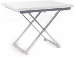 Стол-трансформер Левмар Compact D78/S59 белый/ опоры серебро