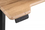 Компьютерный стол Маркос с механизмом подъема 140 (Маркос с механизмом подъема 140х80х75 дуб вотан / черный) Notta арт.578407