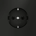 Розетка с заземлением (черный матовый) Voltum S70 VLS040108