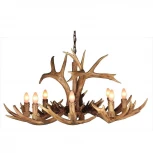 Подвесная люстра Omnilux Loureiro OML-52003-08 (220V, на цепи, подсвечник, свеча, рога)
