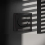 Диммер поворотно-нажимной 600 Вт (черный матовый) Voltum S70 VLS070308