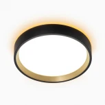 Настенно-потолочный светильник с подсветкой Черный+Золото Citilux Etalon CL750181 (LED, 220V, круглые, IP40)