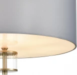 Потолочная люстра на штанге Lumion Damona 8108/5C латунь титаниум/серый, металл/текстиль/стекло E14 5*40W 220V (круглые)