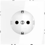Розетка с заземлением (белый глянцевый) Voltum S70 VLS040101
