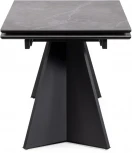 Керамический стол Woodville Ливи 140х80х78 серый мрамор / черный 532401