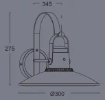 Настенный фонарь уличный Oasis Light W2746