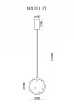 Подвесной светильник MyFar Lora MR1081-PL (LED, 220V)
