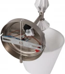 Бра с выключателем сонетка Lumion Vermont 8274/1W никель/белый/серый, металл/керамика/ткань Е14 1*40W 220V