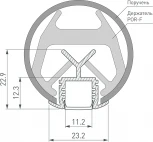 Профиль KLUS-POR-F-1000 ANOD (Arlight, Алюминий) 019181(1)