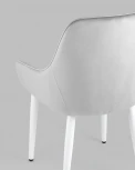 Стул Stool Group Диана велюр серый ножки белые УТ000031291