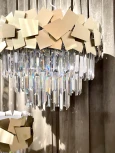 Подвесная люстра каскадная Simple Story 1031 1031-6PL (220V, хрусталь, подвески, на тросе)
