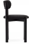 Nebai Стул из черной ткани букле и массива дуба с черной отделкой La Forma (ex Julia Grup) арт.178332
