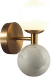 Бра Odeon Light Lolla 4359/6WL под латунь/металл/стекло/белый мрамор IP20 LED 1*6W 3000K 220V (шарики)