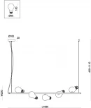 Подвесной светильник Freya Evidence FR5372PL-05B (220V, на тросе)