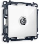 Комплект механизма Ambrella Volt TV розетки проходной ALFA MA113030 Белый глянец 5-1000 MHz 4dB QUANT