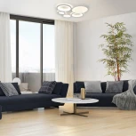 Потолочный светодиодный светильник с таймером Escada Streamline 10286/5LED 53Вт, с ПДУ, металл/акрил, белый (220V)