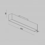 Трековый светильник Basis S35 3000K 12Вт 120° LED (магнитный) Maytoni Technical TR012-2-12W3K-B (48V)