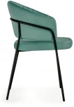 Стул Woodville на металлокаркасе Лео зеленый / черный 528457