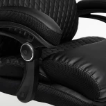 Кресло CHIEF кож/зам/ткань, черный/черный стеганный/черный, 36-6/36-6/11 Tetchair 12851