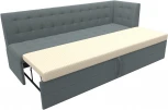 Диван кухонный Бриз с углом справа (Серый/Рогожка) Лига Диванов арт.122436