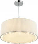 Потолочная люстра на штанге Lumion Zigrisa 8110/5 хром/белый, металл/текстиль E14 5*40W 220V (круглые)