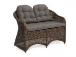Диван двухместный плетенный из ротанга, цвет коричневый 4SIS Равенна YH-C2104W brown