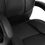 Кресло OREON кож/зам, черный/черный перфорированный, 36-6/36-6/06 Tetchair 10122