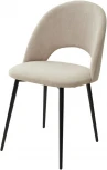 Стул РАМОУНЗ, цвет бежевый #V04, велюр/ черный каркас