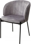 Стул DIANA VBP203 античный серебристо-серый/ черный каркас