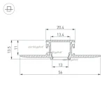 Профиль PDS-F-HIDE-2000 (Алюминий) 024017 Arlight