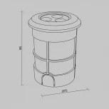 Встраиваемый светильник уличный IP65 Maytoni Flash O044DL-L3S3K (LED, 220V, круглые)