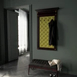 Вешалка в прихожую Сильвия Н3 экокожа оливковый/венге от фабрики Mebelik