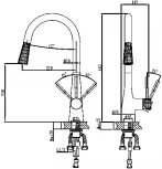 Смеситель D&K Rhein Schiller DA1462517A для кухонной мойки