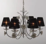 Подвесная люстра Abrasax 2031/6 (chrome) (220V, на цепи, цветы, розы)