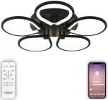 Потолочная светодиодная люстра с пультом и управлением смартфоном 120W Singl INNOVATION STYLE 83042 BLACK Natali Kovaltseva