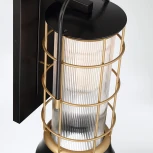 Настенный уличный светильник Eurofase QN-RIVAMAR-M-BLK-GD (220V, IP44)