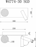 Настенный светильник iLedex Telescope W4774-30 SGD