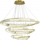 Подвесной светильник ярусный ST Luce Ritorto SL6204.301.03 Латунь/Прозрачный LED 1*97W 4000K (220V, на тросе, круглые)