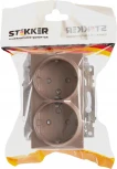 Розетка двойная с заземлением и шторками (шампань) Stekker Катрин 39598