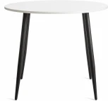 Стол URANUS ЛДСП/металл, 90x90x77 см, Белый/Черный Tetchair 19314