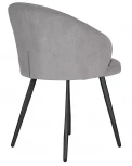 Стул обеденный DOBRIN NAOMI (ЭМАЛЬ ЧЕРНЫЙ МУАР велюр Catania Smoke)